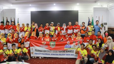 Photo of Kadispora Lepas Kontingen Bengkulu ke Ajang FORNAS IV Palembang